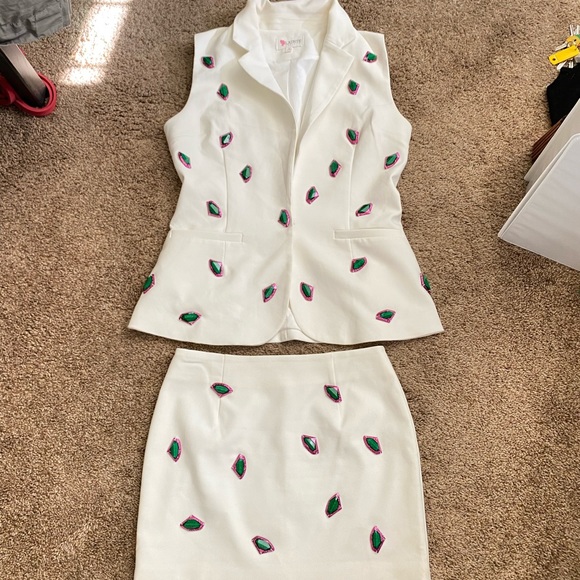 L’ATISTE | 2-Piece Bejeweled Skirt Set - Picture 2 of 13